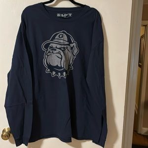 Georgetown Hoyas The Victory XXL long sleeved tee navy blue